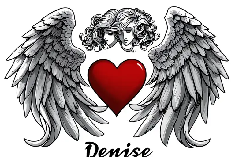Name Denise In A Heart For Angel