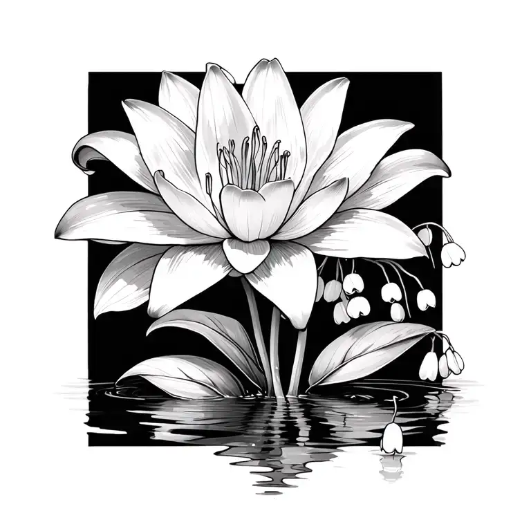 Lily Of The Valley And Water Lily Together