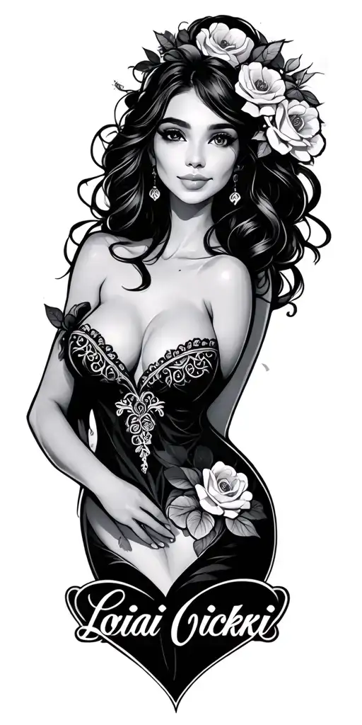 Heidi Lola Toby Vikki Name In Heart Made