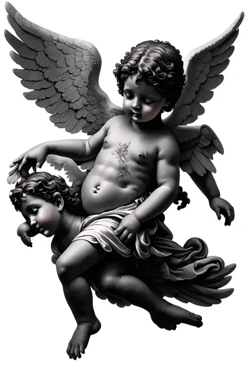 Cherub Angel With Four