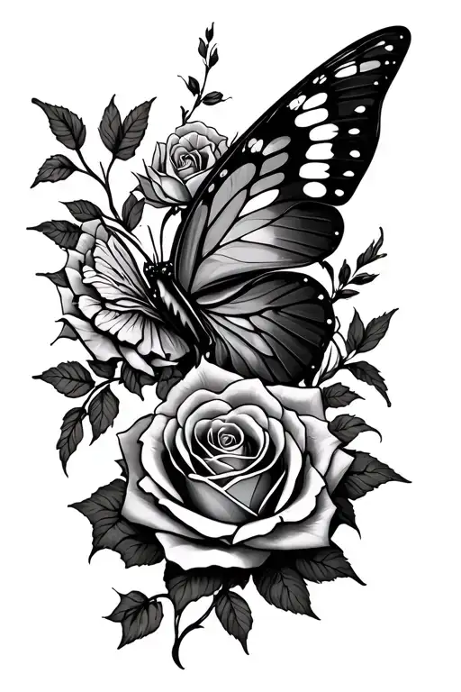 Lashanti And Rose Intertwined And Butter Fly