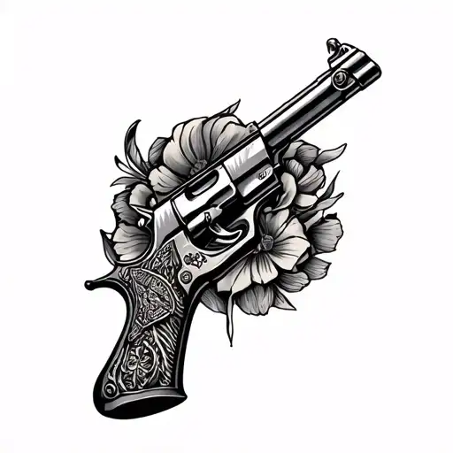 Chicanos Avec Gun Intertwined