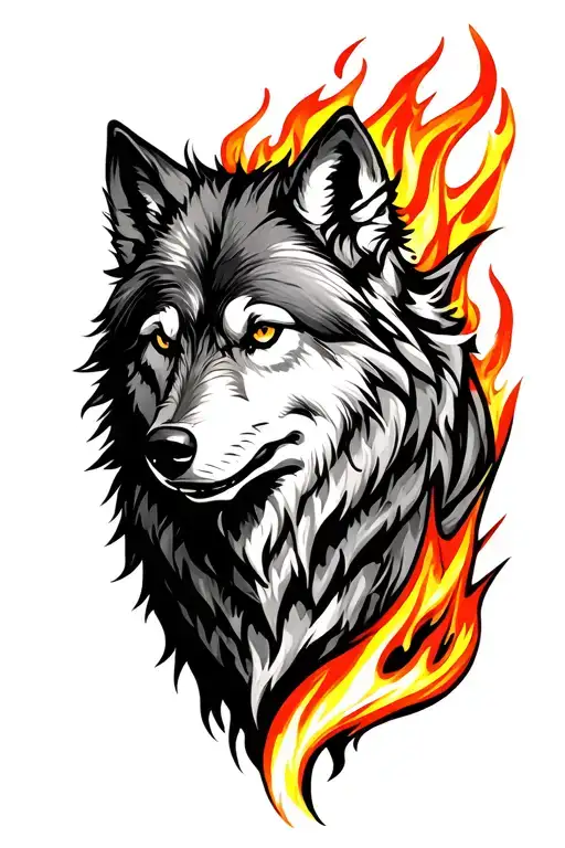 Wolf And Fire