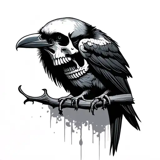 Skull And Raven