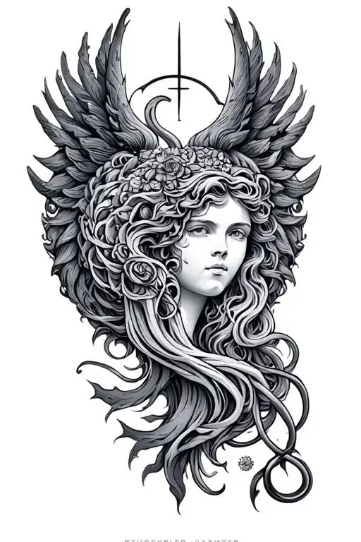 Virgo And Aquarius Symbol Integrated Astrological Sign As Well