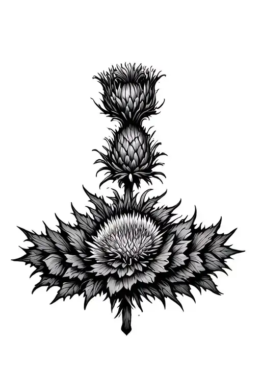 Welsh And Scottish Thistle Intertwined