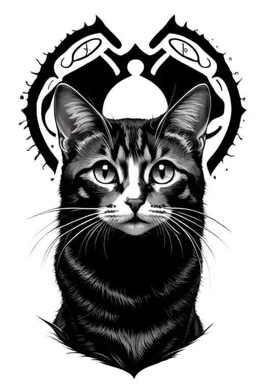 Love For Cat Combine With Mental Health Symbol Incorporated