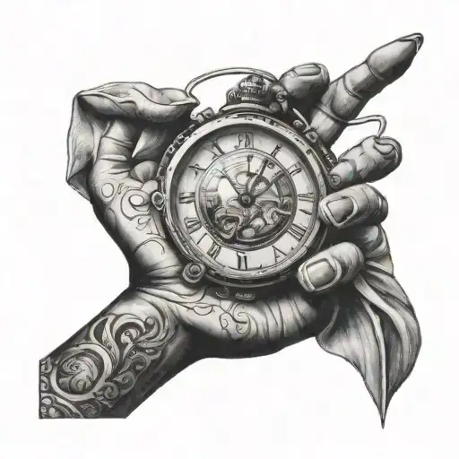 Hand Reaching Through Fabric Of Time And Space