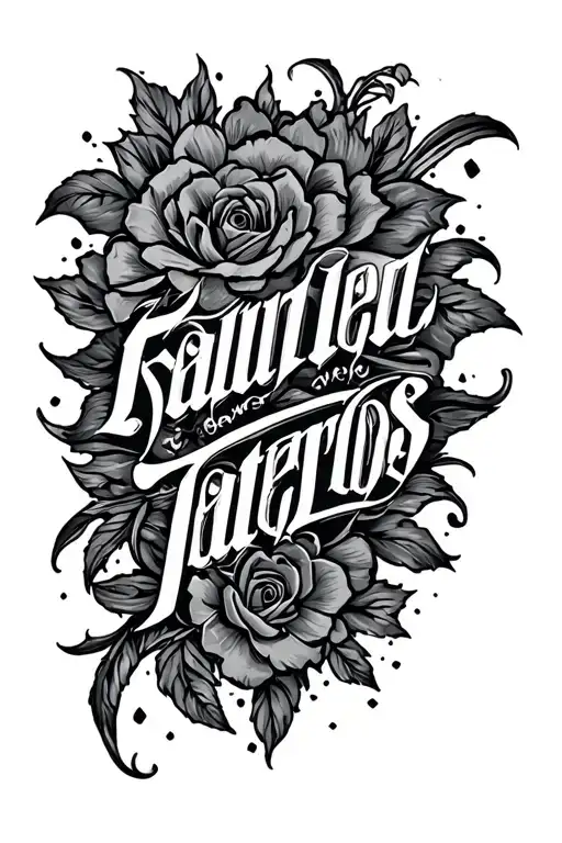 Back Tattoo In Lettering Style