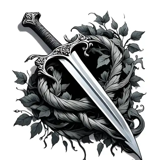 Sword Wrapped In Vines
