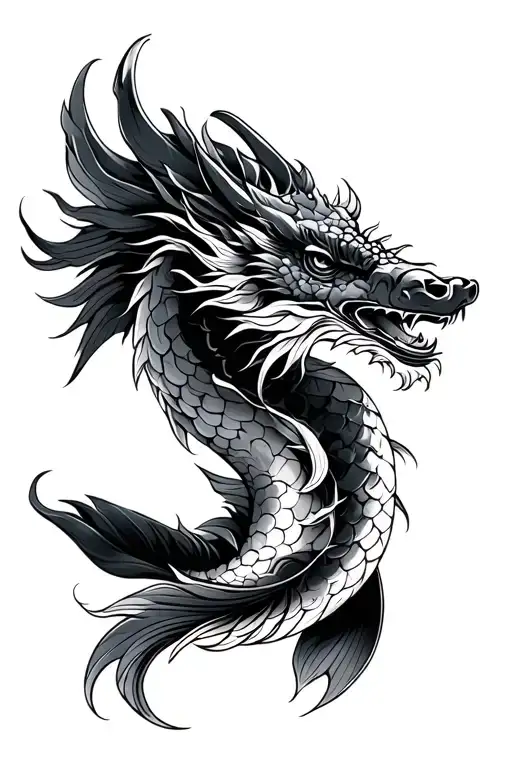 Japanese Samurai Koi Dragon Wrapped