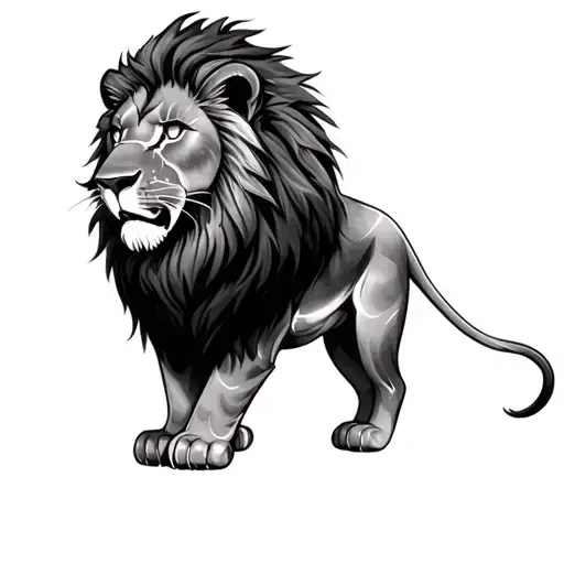 Lion With Lightning In Its Eyes
