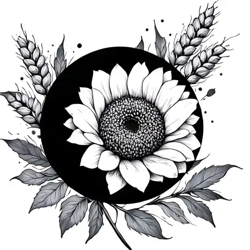 Sun Moon Wheat Sunflower Peony