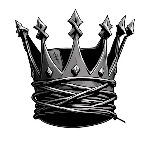 Crown Made Of Barb Wire Wrapped