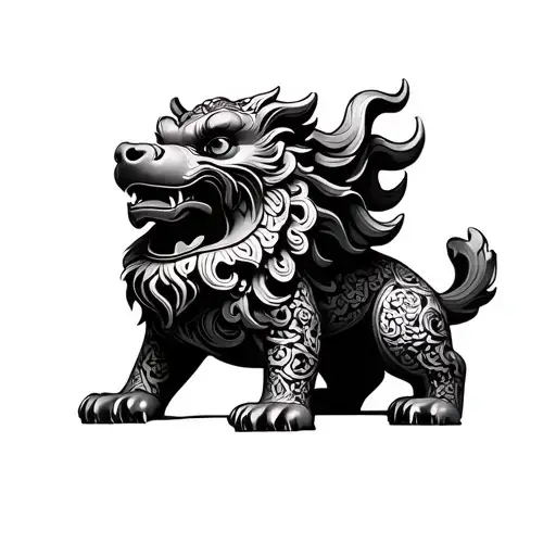 Foo Dog Statue Full Body