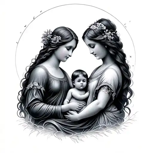 Mother And Child Journey Symbolises Sense