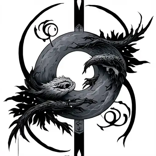 Life Death Cycle Path Leading Towards Moksha Symbol