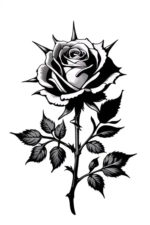Rose With Spikes Instead Of Thornes