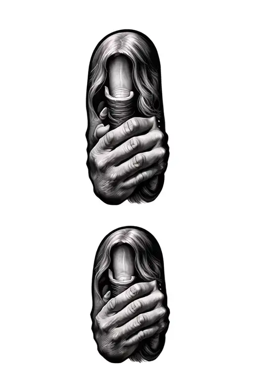 Finger Tattoo For Granddaughter And Grandmother Holding