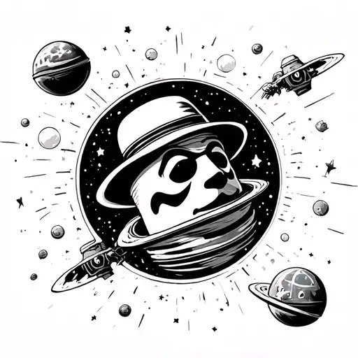 Monopoly Man In Space Surrounded