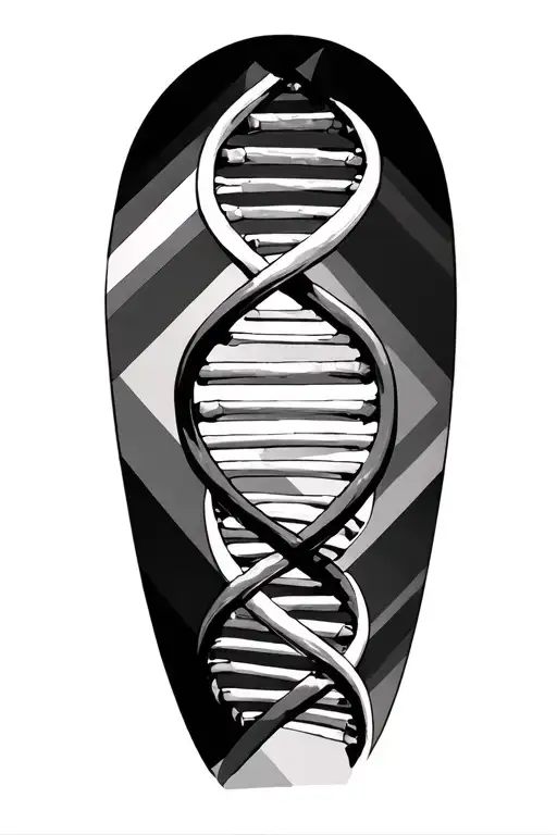 Dna Double Helix Geometric Pattern Inspired