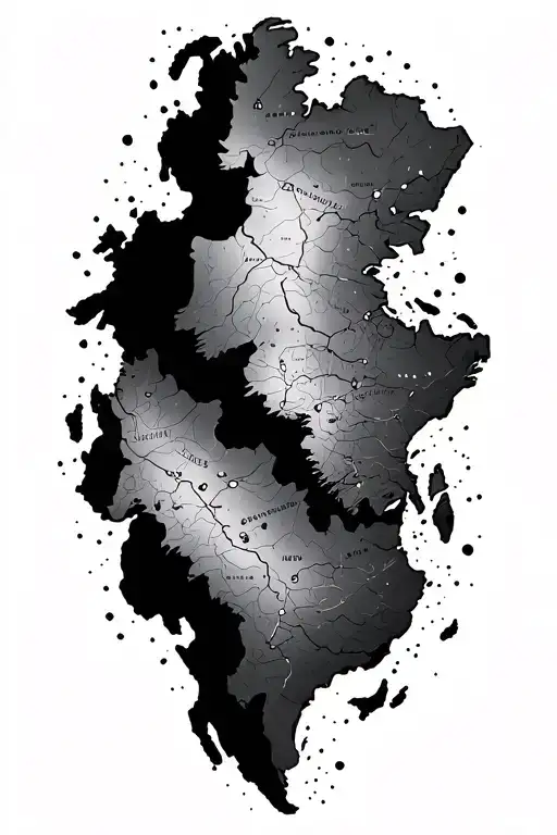 Map Tattoo Design