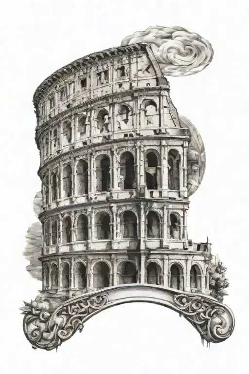Roman Colosseum With Centurian Forearm