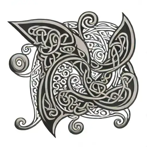 A Trisquel Symbol With Intricate Line Work Inspired By Celtic Art