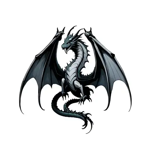 Dragon Wings Spread Wide