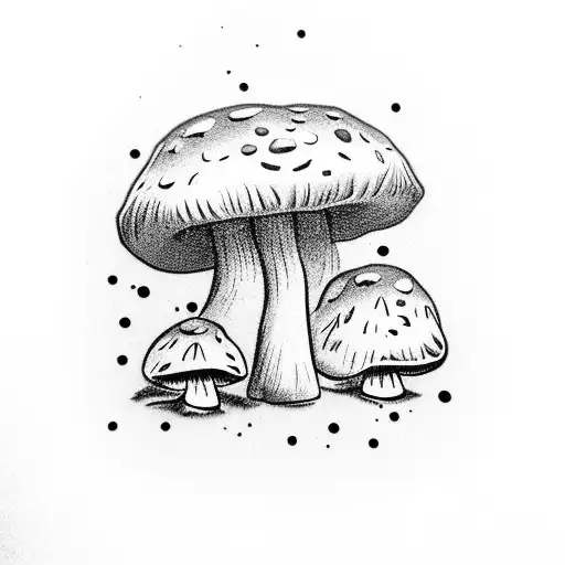 Mushrooms With Crystal Points