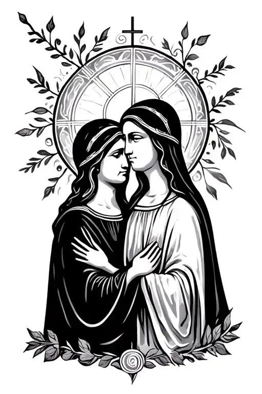 Matching Christian Mother And Son