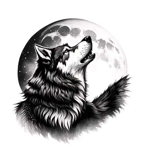 Wolf Howling At The Moon