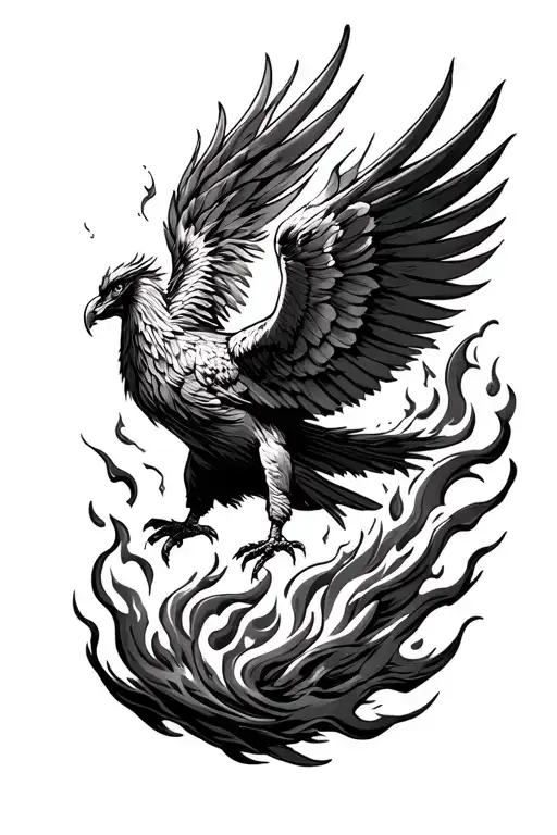 Phoenix Rising From A Spark Of Flame