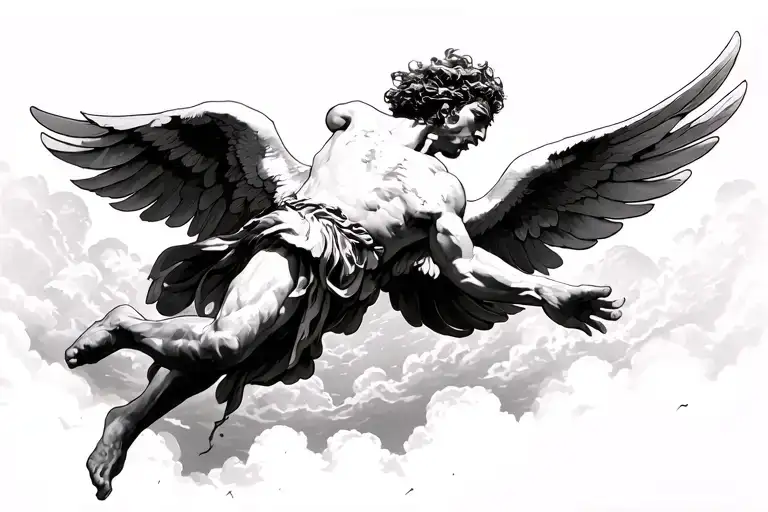 Icarus Falling From Sky Filled