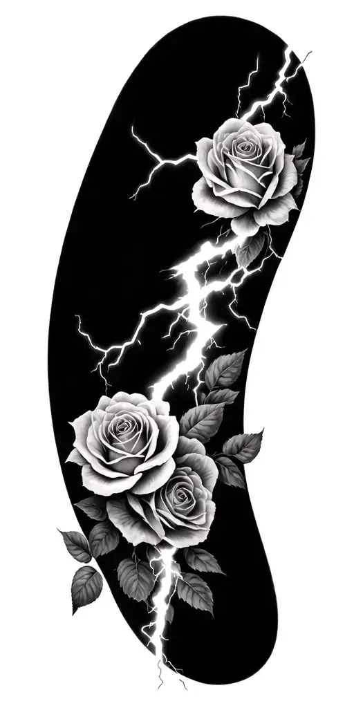 Lightning And Roses Intertwined