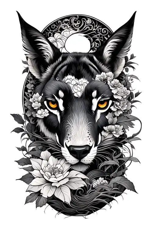 Masculine Oriental Nature And Animal Patchwork Sleeve Design