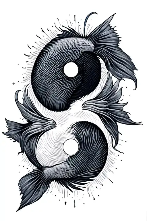 Fish Yin Yang Fingerprint