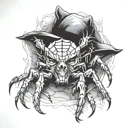 Spider With Xiii Carved Bear Holding