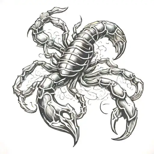 Scorpion From Chest To Arm Left Like Andrew Tate Tatoo