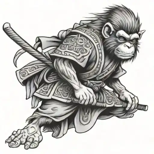 Japanese Monkey Samurai