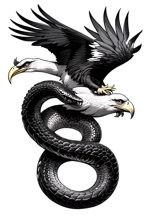 Eagle Fighting Snake