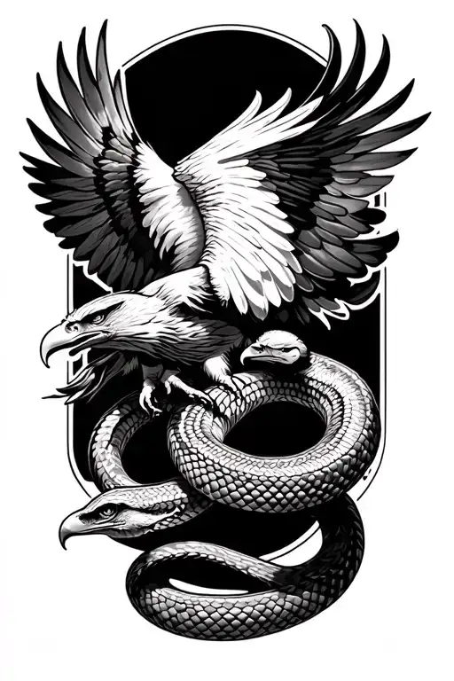 Eagle Fighting Snake