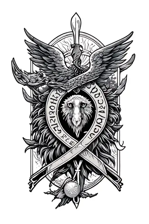 Norfolk Southren Train And Symbol Intertwined