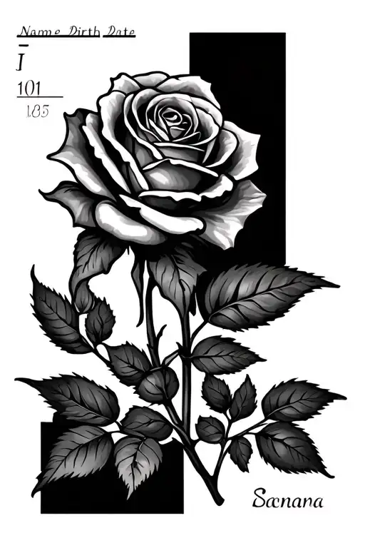 Name And Date Of Birth And Roses