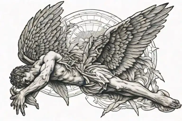 Creation Of Adam And Icarus Wings Decaying