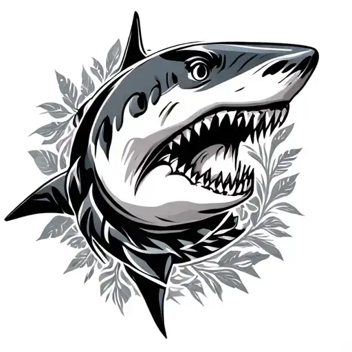Hamer Head Shark Tattoo Polynesian