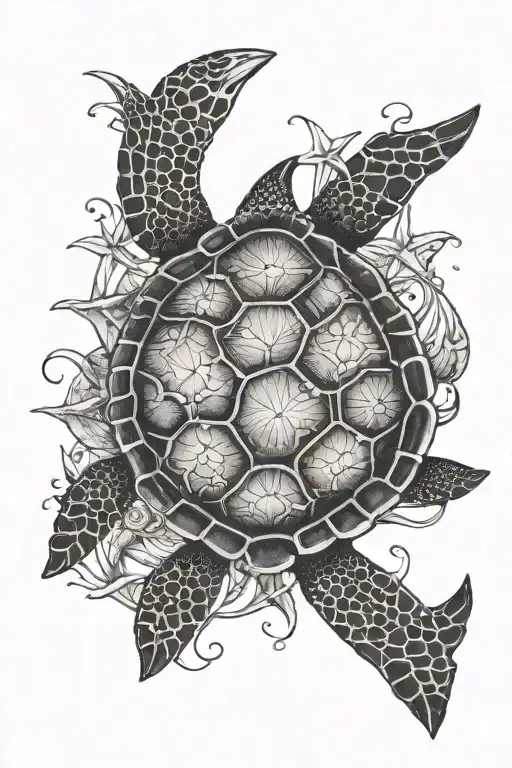 Sea Turtle Ocean Starfish Fish