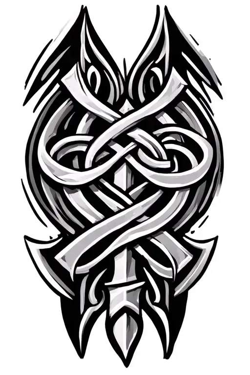 Celtic Arrow Made With Lines