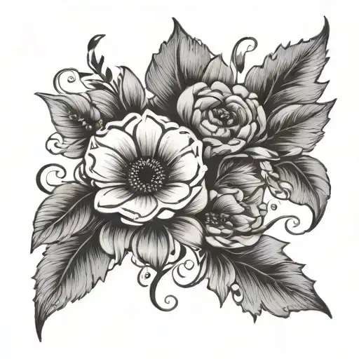 Semicolon And Flowers