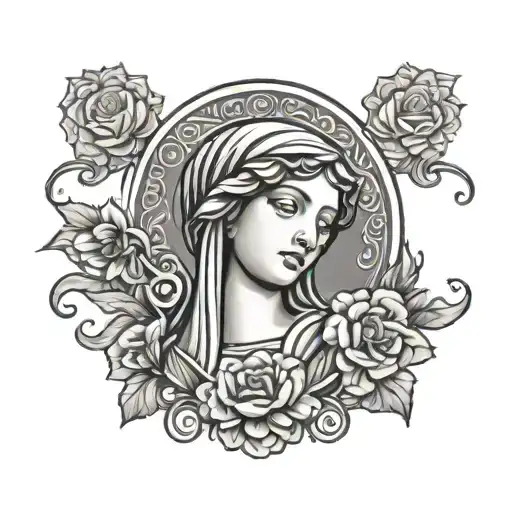 Art Nouveau Mary Icon